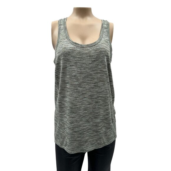 Athleta Ultimate Scoop Mesh‎ Tank Top Workout Gym Spacedye Mesh Olive Women S - Picture 2 of 10